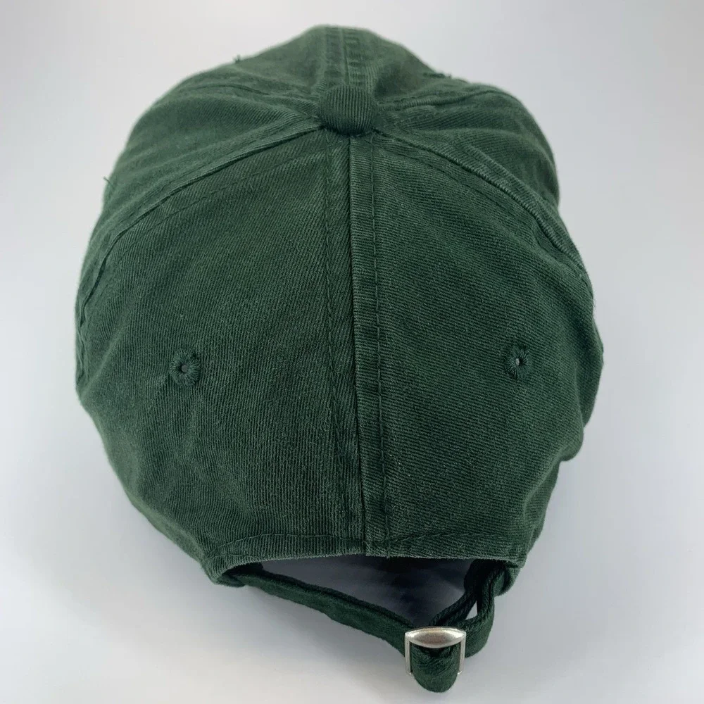 Cabela's Hat Dark Green Yellow Logo Adjustable Strap OSFM Baseball Cap